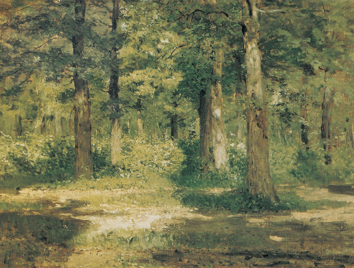  伊萨克·列维坦 Levitan，Isaak Iliich —— 洒满阳光的树林